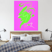 Visueller Verachtung Tanz Stretched Canvas Print Leinwanddruck (Insitu (Schlafzimmer))