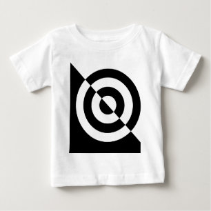 Visuelles Anregungst-stück des Schwarzweiss-Babys Baby T-shirt