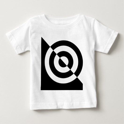 Visuelles Anregungst-stück des Schwarzweiss-Babys Baby T-shirt (Vorderseite)