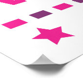 Visuelles Baby-Alphabet rosa lila abc-Poster Poster (Ecke)