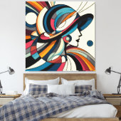 Visuelles Kunstwerk #10 Leinwanddruck (Insitu (Schlafzimmer))