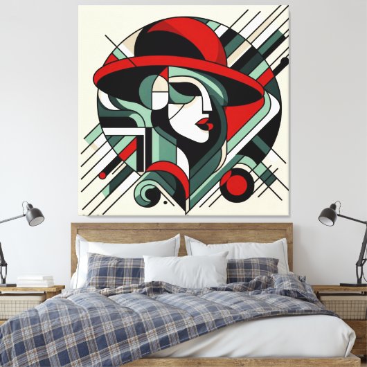 Visuelles Kunstwerk #11 Leinwanddruck (Insitu (Schlafzimmer))