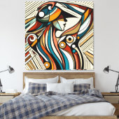 Visuelles Kunstwerk #14 Leinwanddruck (Insitu (Schlafzimmer))