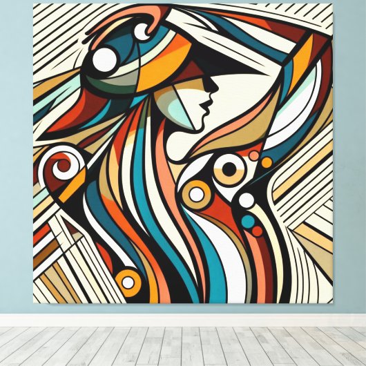 Visuelles Kunstwerk #14 Leinwanddruck (Insitu (Holzboden))