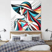 Visuelles Kunstwerk #3 Leinwanddruck (Insitu (Schlafzimmer))