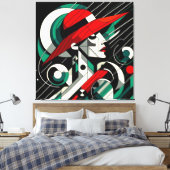 Visuelles Kunstwerk #4 Leinwanddruck (Insitu (Schlafzimmer))