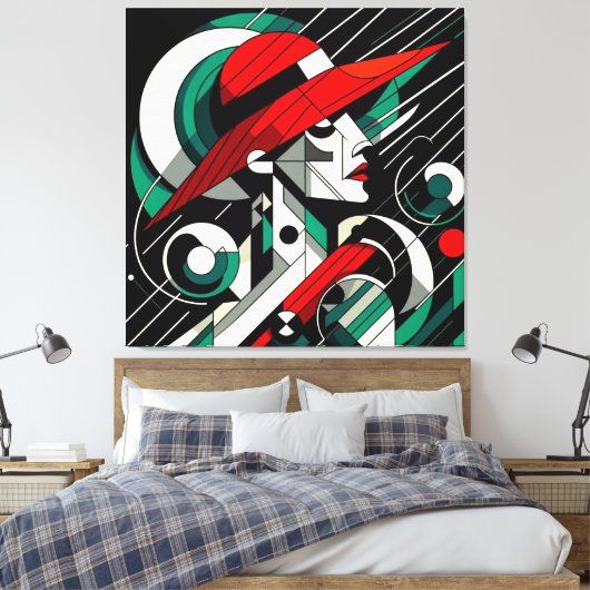 Visuelles Kunstwerk #4 Leinwanddruck (Insitu (Schlafzimmer))