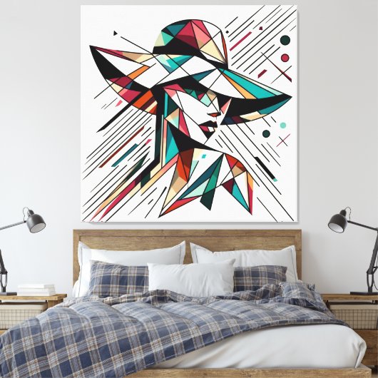 Visuelles Kunstwerk #5 Leinwanddruck (Insitu (Schlafzimmer))