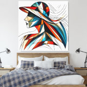 Visuelles Kunstwerk #8 Leinwanddruck (Insitu (Schlafzimmer))