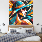 Visuelles Kunstwerk #9 Leinwanddruck (Insitu (Schlafzimmer))