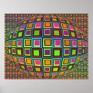 Visuelles Vielzahl OPkunst Plakat