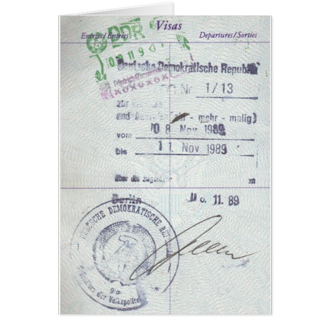Visums-u. Eintritts-Briefmarken von (Vorne)