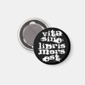 Vita sine libris mors est magnet (Vorderseite/Rückseite)