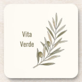Vita Verde Collection Beige Getränkeuntersetzer (Vorderseite)