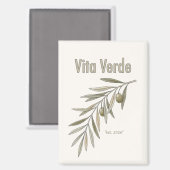 Vita Verde Collection Beige Magnet (Vorderseite/Rückseite)