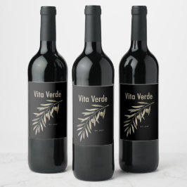 Vita Verde Collection Black Weinetikett