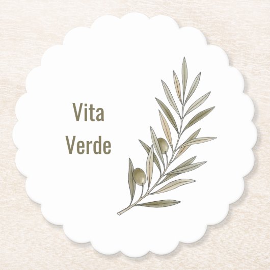 Vita Verde Collection Weiß Untersetzer (Vorderseite)