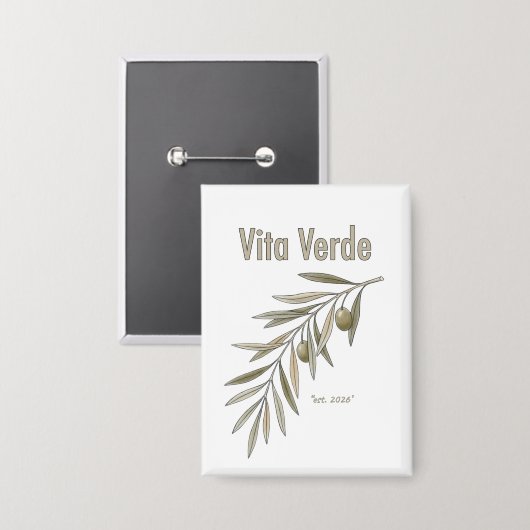 Vita Verde Collection White Button (Vorderseite/Rückseite)