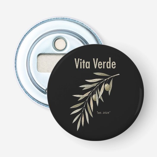 Vita Verde Kollektion Schwarz Flaschenöffner (Vorderseite)