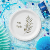 Vita Verde Kollektion Weiß Pappteller (Party)