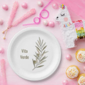 Vita Verde Kollektion Weiß Pappteller (Party)