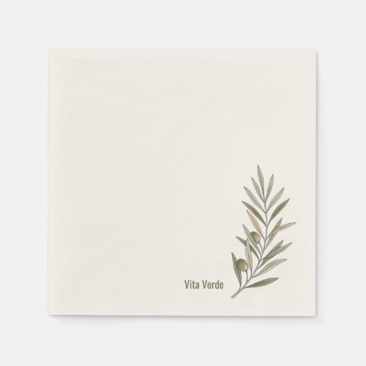 Vita Verde Kollektion Weiß Serviette (Vorderseite)