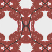 Vitae Red Abstract Acrylic Paint Pour Fluid Kunst Aufkleber (Vorderseite)