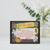 Vitage Spooky Halloween 4 Postkarte (Stehend Vorderseite)