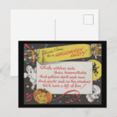 Vitage Spooky Halloween 4 Postkarte (Vorne/Hinten)