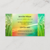 Vitale Wellness-Business-Karte Visitenkarte (Rückseite)