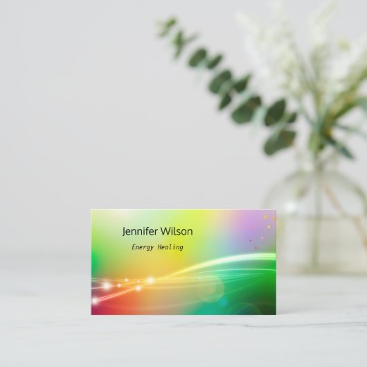 Vitale Wellness-Business-Karte Visitenkarte (Stehend Vorderseite)