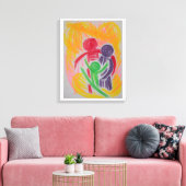 Vitalität und starke Anleihe Leinwanddruck (Insitu (Wohnzimmer))