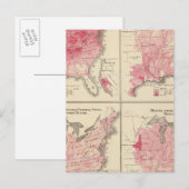 Vitalkarten der Staaten Postkarte (Vorne/Hinten)