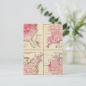 Vitalkarten der Staaten Postkarte (Stehend Vorderseite)