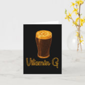 Vitamin Beer Lucky Shamrock Funny Patrick’s Day Me Karte (Gelbe Blume)