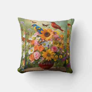 "Vitamin Bloom: Ein Bouquet von Wellness & Whimsy" Kissen