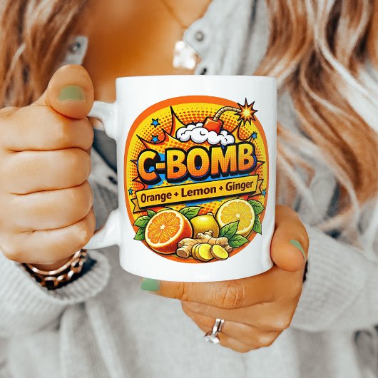 Vitamin C Pop Art Zitrus-Mischung  Kaffeetasse