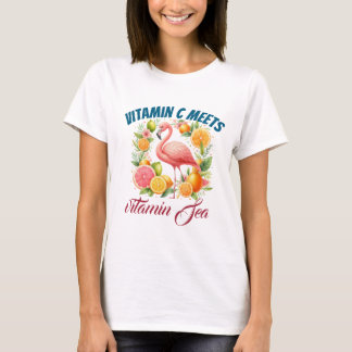 Vitamin C trifft Vitamin Meer Damen Tropical Flami T-Shirt