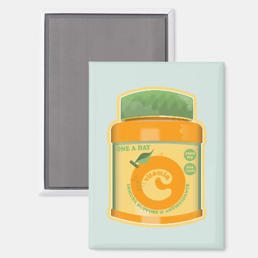 Vitamin C Wellness Magnet (Vorderseite/Rückseite)