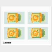 Vitamin C Wellness Rechteckiger Aufkleber (Blatt)