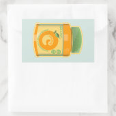 Vitamin C Wellness Rechteckiger Aufkleber (Tasche)