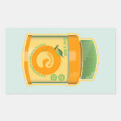 Vitamin C Wellness Rechteckiger Aufkleber (Vorderseite)