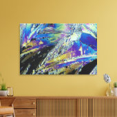 Vitamin C, Zitronensäure, Kristalle in Polariz ges Leinwanddruck (Insitu (Wohnzimmer))