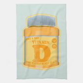 Vitamin D Kapseln Gesundheit und Wohlbefinden Geschirrtuch (Vertikal)