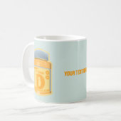 Vitamin D Kapseln Gesundheit und Wohlbefinden Kaffeetasse (Vorderseite Links)