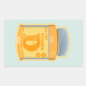 Vitamin D Kapseln Gesundheit und Wohlbefinden Rechteckiger Aufkleber (Vorderseite)