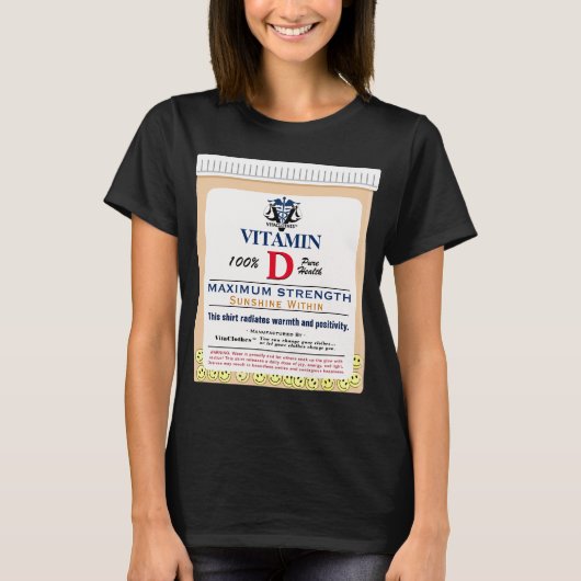 Vitamin D Sunshine Within Inspirational Positivity T-Shirt (Vorderseite)