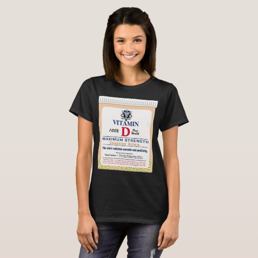 Vitamin D Sunshine Within Inspirational Positivity T-Shirt (Vorne ganz)