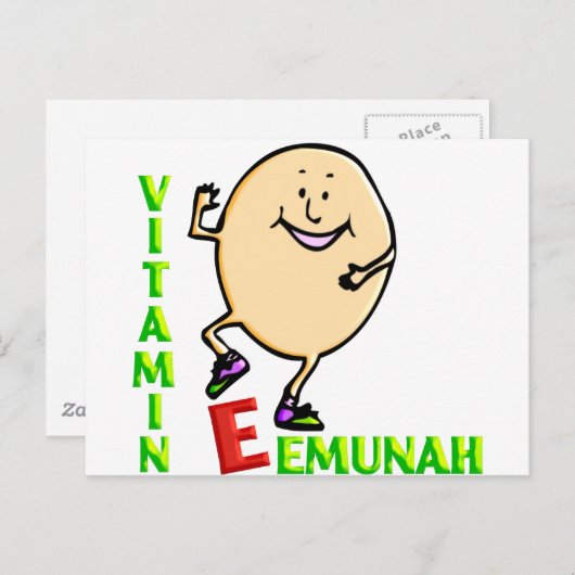Vitamin E Postkarte (Vorne/Hinten)