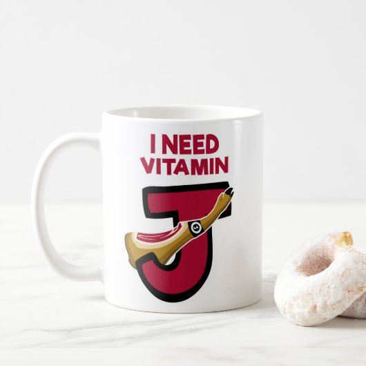 Vitamin J Kaffeetasse (Mit Donut)